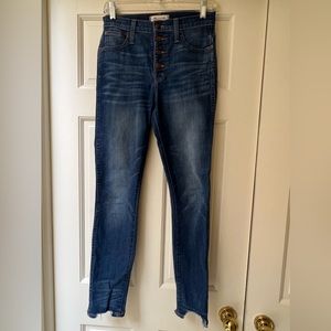 Madewell high rise skinny jean, size 25